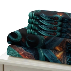 Mito de horror Cthulhu Funda Nórdica Impresa en 3D Suave 3 Piezas Ropa de Cama para Niños Niñas