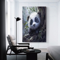 Panda Peinture sur toile sans cadre, impressions posters art mural pour déco maison chambre bureau