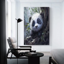 Panda Peinture sur toile sans cadre, impressions posters art mural pour déco maison chambre bureau