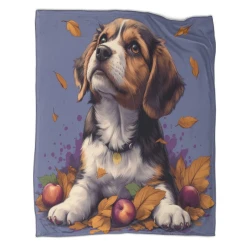 Hound Chien Plaid en Polaire Imprimé 3D Couverture Douce Confortable pour Canapé Lit Bureau