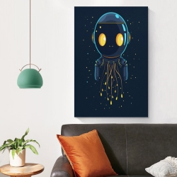 Méduse Peinture sur toile sans cadre, impressions posters art mural pour déco maison chambre bureau