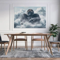 Gorille Peinture sur toile sans cadre, impressions posters art mural pour déco maison chambre bureau