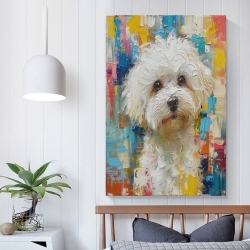 Maltese Chien Peinture sur toile sans cadre, impressions posters art mural pour déco maison chambre bureau