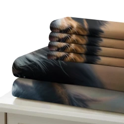 Pastor australiano Funda Nórdica Impresa en 3D Suave 3 Piezas Ropa de Cama para Niños Niñas