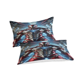 Avengers Iron Man Housse de Couette Imprimée 3D Douce 3 Pièces Literie Garçons Filles