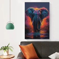 Éléphant Peinture sur toile sans cadre, impressions posters art mural pour déco maison chambre bureau