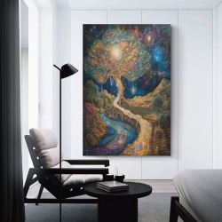 Arbre de vie Peinture sur toile sans cadre, impressions posters art mural pour déco maison chambre bureau