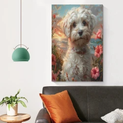 Perro Pintura en lienzo sin marco, impresiones de pósters arte pared para decoración hogar dormitorio oficina
