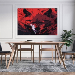 Loup Peinture sur toile sans cadre, impressions posters art mural pour déco maison chambre bureau