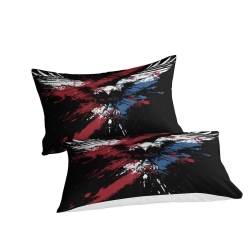 Aigle Housse de Couette Imprimée 3D Douce 3 Pièces Literie Garçons Filles