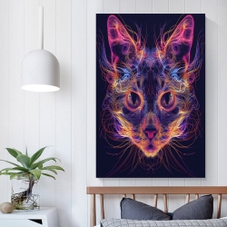 Flame Chat Peinture sur toile sans cadre, impressions posters art mural pour déco maison chambre bureau