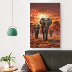 Éléphant Peinture sur toile sans cadre, impressions posters art mural pour déco maison chambre bureau