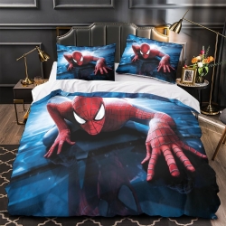 Avengers Spider Man Housse de Couette Imprimée 3D Douce 3 Pièces Literie Garçons Filles