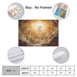 Dieu et Jésus Peinture sur toile sans cadre, impressions posters art mural pour déco maison chambre bureau