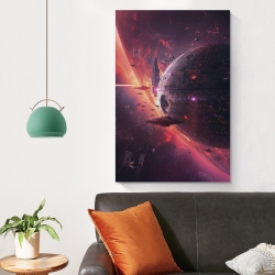 Étoile de la Mort Star Wars Peinture sur toile sans cadre, impressions posters art mural pour déco maison chambre bureau