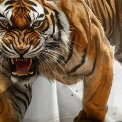 Tigre Housse de Couette Imprimée 3D Douce 3 Pièces Literie Garçons Filles