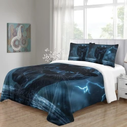 Pantera negra Funda Nórdica Impresa en 3D Suave 3 Piezas Ropa de Cama para Niños Niñas