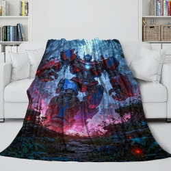 Transformers Optimus Prime Plaid en Polaire Imprimé 3D Couverture Douce Confortable pour Canapé Lit Bureau