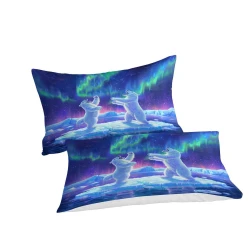 Oso polar Funda Nórdica Impresa en 3D Suave 3 Piezas Ropa de Cama para Niños Niñas
