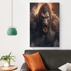 Gorille Peinture sur toile sans cadre, impressions posters art mural pour déco maison chambre bureau