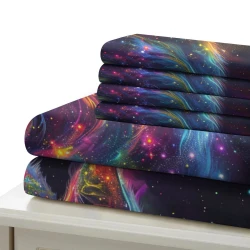 Chat Housse de Couette Imprimée 3D Douce 3 Pièces Literie Garçons Filles