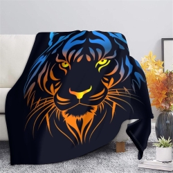 Tigre Plaid en Polaire Imprimé 3D Couverture Douce Confortable pour Canapé Lit Bureau