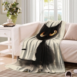 Persian Chat Plaid en Polaire Imprimé 3D Couverture Douce Confortable pour Canapé Lit Bureau