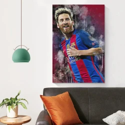 Lionel Messi Peinture sur toile sans cadre, impressions posters art mural pour déco maison chambre bureau
