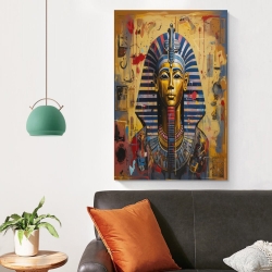 Pharaon égyptien Peinture sur toile sans cadre, impressions posters art mural pour déco maison chambre bureau
