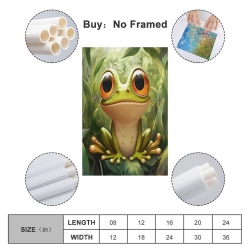 Grenouille Peinture sur toile sans cadre, impressions posters art mural pour déco maison chambre bureau