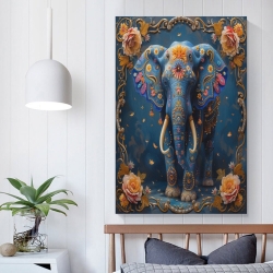 Éléphant Peinture sur toile sans cadre, impressions posters art mural pour déco maison chambre bureau