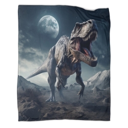 Dinosaure Plaid en Polaire Imprimé 3D Couverture Douce Confortable pour Canapé Lit Bureau