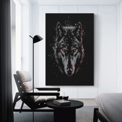 Loup Peinture sur toile sans cadre, impressions posters art mural pour déco maison chambre bureau