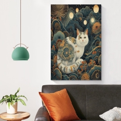 Katze Unrahmtes Leinwandbild, Wandkunst-Poster-Drucke für Zuhause, Schlafzimmer, Büro Dekoration