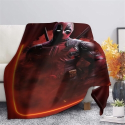 Marvel Deadpool Plaid en Polaire Imprimé 3D Couverture Douce Confortable pour Canapé Lit Bureau