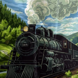 Train à vapeur Housse de Couette Imprimée 3D Douce 3 Pièces Literie Garçons Filles