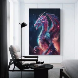 occidental Dragon Peinture sur toile sans cadre, impressions posters art mural pour déco maison chambre bureau