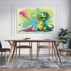 Dinosaure Peinture sur toile sans cadre, impressions posters art mural pour déco maison chambre bureau