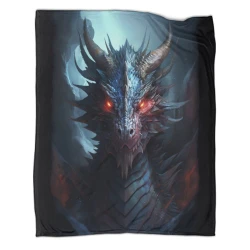 occidental Dragon Mythical Animals Plaid en Polaire Imprimé 3D Couverture Douce Confortable pour Canapé Lit Bureau