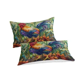 Coq Housse de Couette Imprimée 3D Douce 3 Pièces Literie Garçons Filles