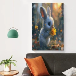 Lapin Petit lapin Peinture sur toile sans cadre, impressions posters art mural pour déco maison chambre bureau