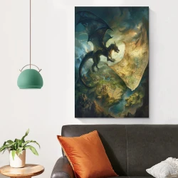 Drago Pittura su tela senza cornice, stampe di poster arte murale per arredo casa camera ufficio