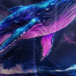 Baleine Housse de Couette Imprimée 3D Douce 3 Pièces Literie Garçons Filles