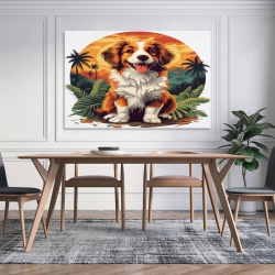 Golden Retriever Unframed Canvas Painting, Wall Art Poster Prints for Home Bedroom Office Decoration