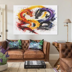 Dragon Peinture sur toile sans cadre, impressions posters art mural pour déco maison chambre bureau