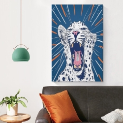 Léopard Peinture sur toile sans cadre, impressions posters art mural pour déco maison chambre bureau