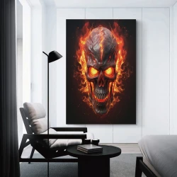 Schädel Unrahmtes Leinwandbild, Wandkunst-Poster-Drucke für Zuhause, Schlafzimmer, Büro Dekoration