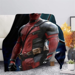 Marvel Deadpool Plaid en Polaire Imprimé 3D Couverture Douce Confortable pour Canapé Lit Bureau