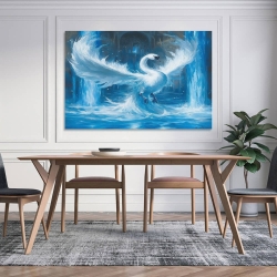 Cygne Peinture sur toile sans cadre, impressions posters art mural pour déco maison chambre bureau