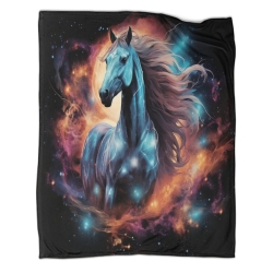 Cheval Plaid en Polaire Imprimé 3D Couverture Douce Confortable pour Canapé Lit Bureau